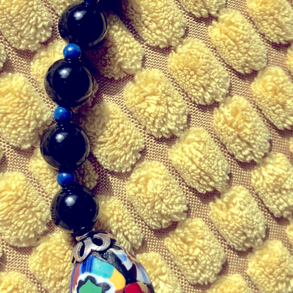 Vintage Butterfly and Bead Necklace - Picture 4 of 9